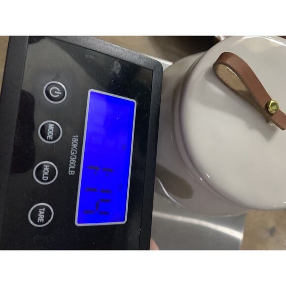 Mud Pie Bistro Cookie Jar 2017 White w/ Brown Leather 9” Tall New NWT - Picture 14 of 14